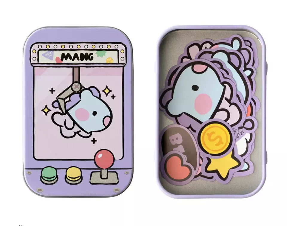 TIN BOX WITH STICKERS SET BT21