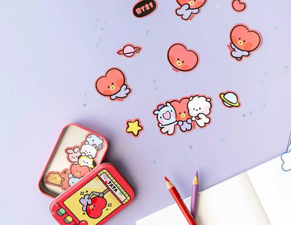 TIN BOX WITH STICKERS SET BT21