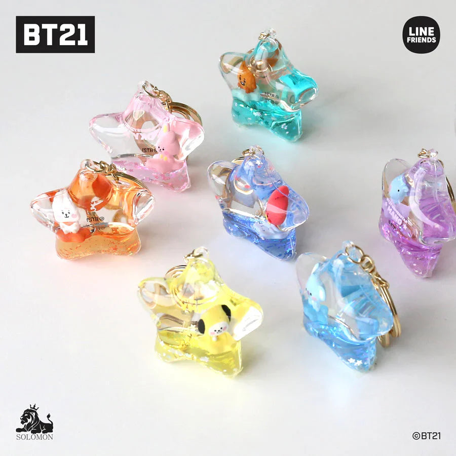 ACRYLIC GLITTER KEY HOLDER BT21