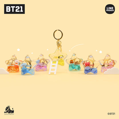 ACRYLIC GLITTER KEY HOLDER BT21