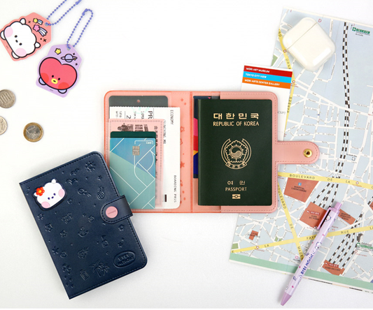 [VACANCE] PASSPORT CASE LEATHER PATCH BT21